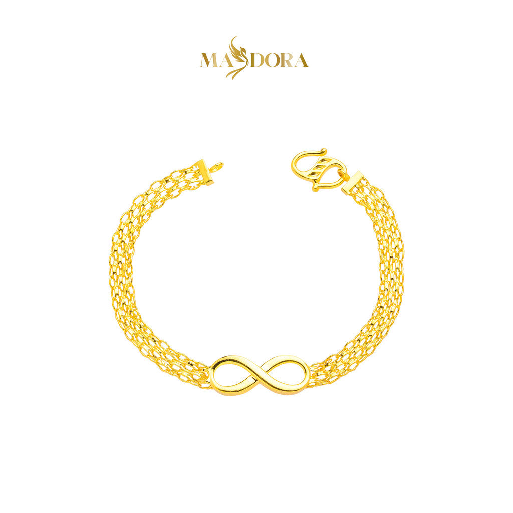 MASDORA 916 Gold Bracelet Rantai Tangan Emas ~ Golden Crocheted Edition (EMAS 916/22K)