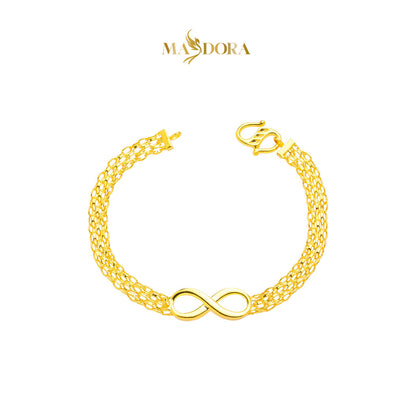 MASDORA 916 Gold Bracelet Rantai Tangan Emas ~ Golden Crocheted Edition (EMAS 916/22K)