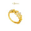 MASDORA 916 Gold Ring Rings Cincin Emas ~ Duotone Classic Sunflower (EMAS 916/22K)