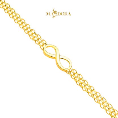 MASDORA 916 Gold Bracelet Rantai Tangan Emas ~ Golden Crocheted Edition (EMAS 916/22K)