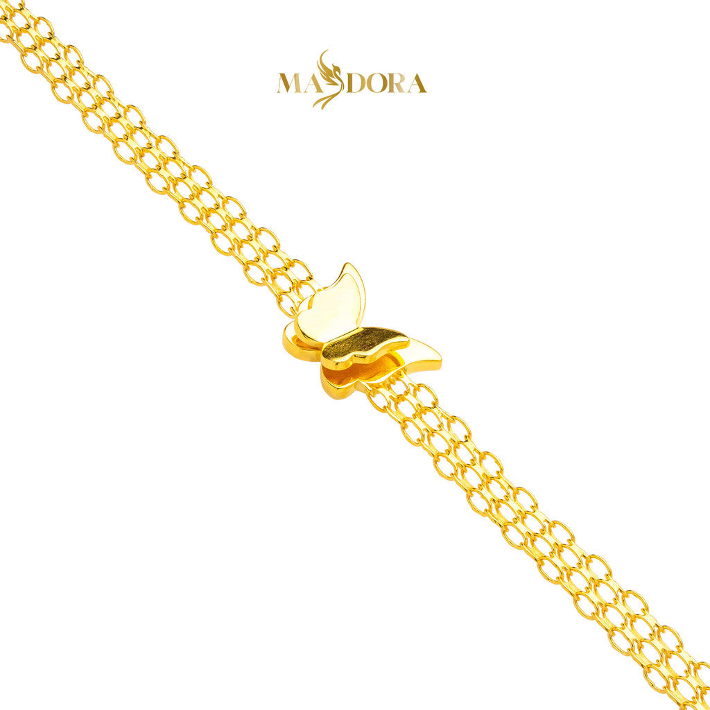 MASDORA 916 Gold Bracelet Rantai Tangan Emas ~ Golden Crocheted Edition (EMAS 916/22K)