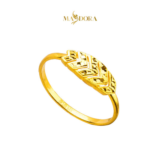 MASDORA 916 Gold Ring Rings Cincin Emas ~ Leafy Glitz - Seri Kuntum Collection (EMAS 916/22K)
