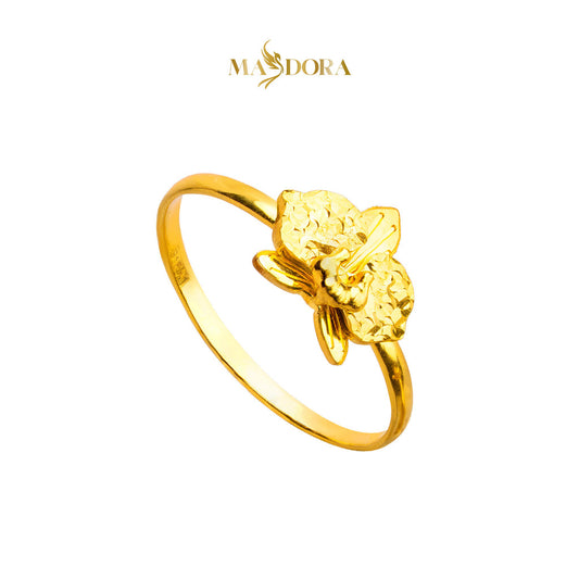 MASDORA 916 Gold Ring Rings Cincin Emas ~ Mini Orchid - Seri Kuntum Collection (EMAS 916/22K)
