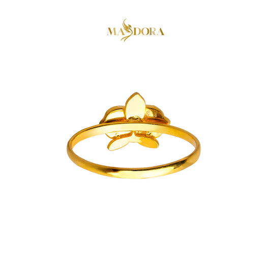 MASDORA 916 Gold Ring Rings Cincin Emas ~ Vast Orchid (M) - Seri Kuntum Collection (EMAS 916/22K)