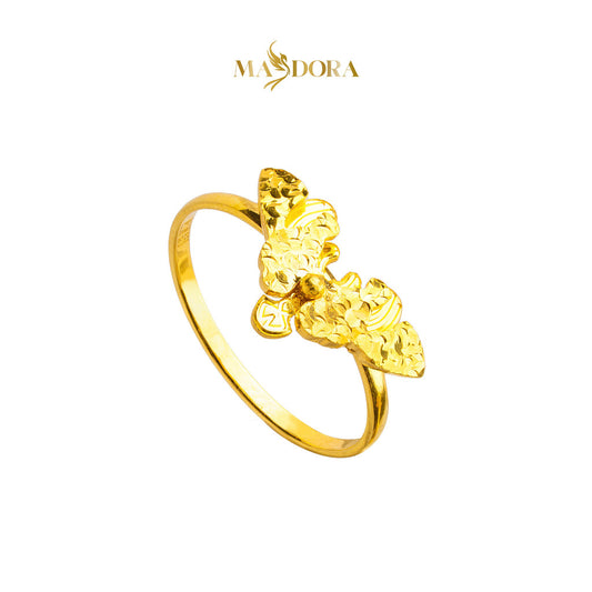 MASDORA 916 Gold Ring Rings Cincin Emas ~ Vast Orchid - Seri Kuntum Collection (EMAS 916/22K)