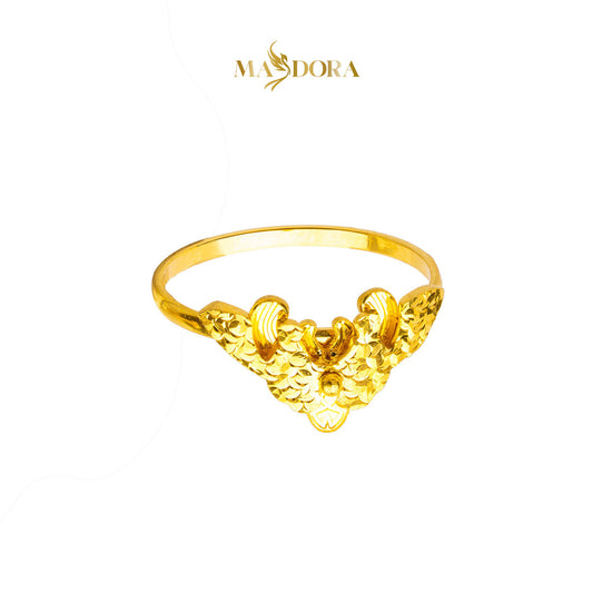 MASDORA 916 Gold Ring Rings Cincin Emas ~ Vast Orchid - Seri Kuntum Collection (EMAS 916/22K)
