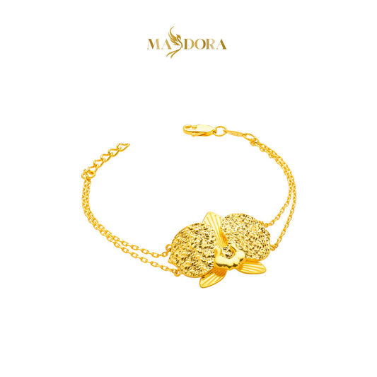 MASDORA 916 Gold Bracelet Rantai Tangan Emas ~ Vast Orchid - Seri Kuntum Collection (EMAS 916/22K)