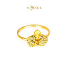 MASDORA 916 Gold Ring Rings Cincin Emas ~ Rounded Orchid - Seri Kuntum Collection (EMAS 916/22K)