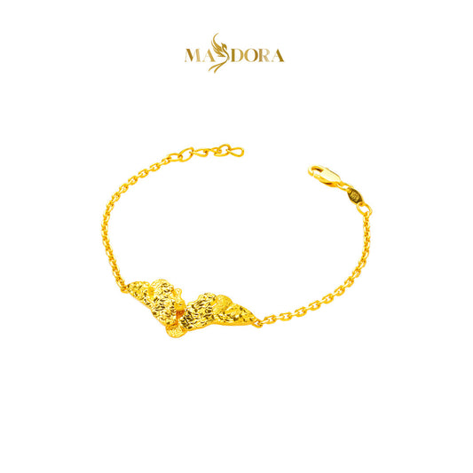 MASDORA 916 Gold Bracelet Rantai Tangan Emas ~ Mini Orchid - Seri Kuntum Collection (EMAS 916/22K)