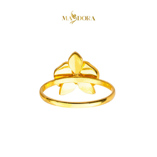 MASDORA 916 Gold Ring Rings Cincin Emas ~ Vast Orchid (S) - Seri Kuntum Collection (EMAS 916/22K)