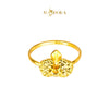 MASDORA 916 Gold Ring Rings Cincin Emas ~ Rounded Orchid - Seri Kuntum Collection (EMAS 916/22K)