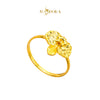 MASDORA 916 Gold Ring Rings Cincin Emas ~ Rounded Orchid - Seri Kuntum Collection (EMAS 916/22K)