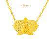 MASDORA 916 Gold Necklace Rantai Leher Emas ~ Mega Orchid - Seri Kuntum Collection (EMAS 916/22K)