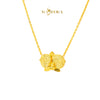 MASDORA 916 Gold Necklace Rantai Leher Emas ~ Mega Orchid - Seri Kuntum Collection (EMAS 916/22K)