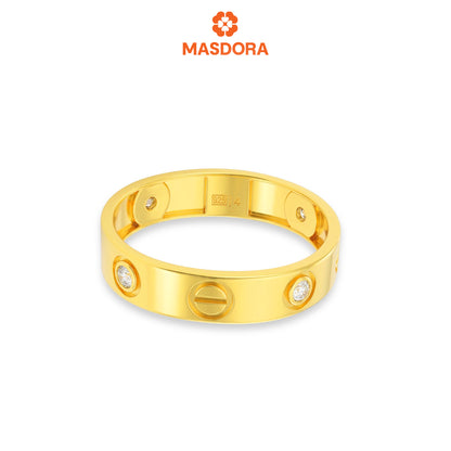 MASDORA 916 Gold Ring Rings Cincin Emas - Screw Mark Love (EMAS 916/22K)
