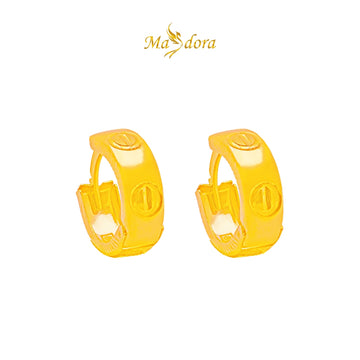 MASDORA 916 Gold Earings Earing Subang Emas ~ Screw Mark Spring (EMAS 916/22K)