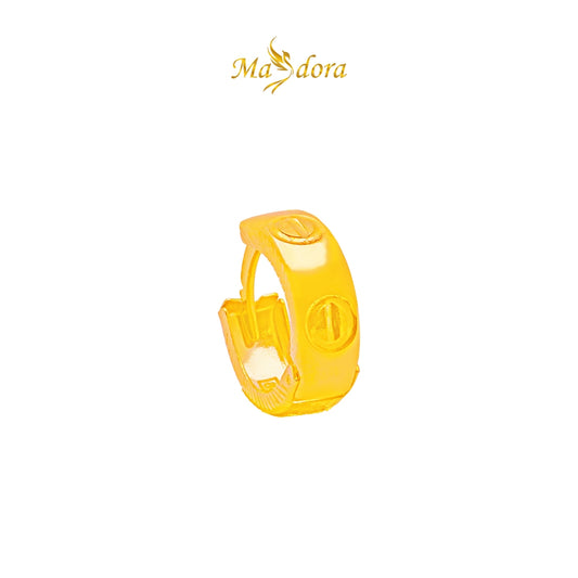 MASDORA 916 Gold Earings Earing Subang Emas ~ Screw Mark Spring (EMAS 916/22K)