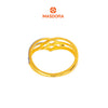 MASDORA 916 Gold Ring Rings Cincin Emas ~ Duotone Crisscross V (EMAS 916/22K)