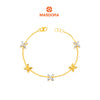 MASDORA 916 Gold Bracelet Rantai Tangan Emas ~ Duotone Star Anise (EMAS 916/22K)