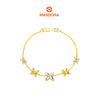 MASDORA 916 Gold Bracelet Rantai Tangan Emas ~ Duotone Star Anise (EMAS 916/22K)