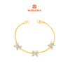 MASDORA 916 Gold Bracelet Rantai Tangan Emas ~ Duotone Star Anise (EMAS 916/22K)