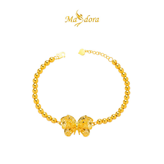 MASDORA 916 Gold Bracelet Rantai Tangan Emas ~ HG Ruffled Butterfly Boba (EMAS 916/22K)