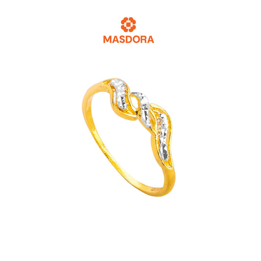 MASDORA 916 Gold Ring Rings Cincin Emas ~ Duotone Triple Loom (EMAS 916/22K)