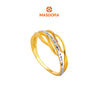 MASDORA 916 Gold Ring Rings Cincin Emas ~ Duotone Spiral Interlace (EMAS 916/22K)