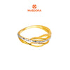 MASDORA 916 Gold Ring Rings Cincin Emas ~ Duotone Spiral Interlace (EMAS 916/22K)
