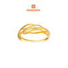 MASDORA 916 Gold Ring Rings Cincin Emas ~ Duotone Spiral Interlace (EMAS 916/22K)