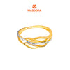 MASDORA 916 Gold Ring Rings Cincin Emas ~ Duotone Spiral Interlace (EMAS 916/22K)
