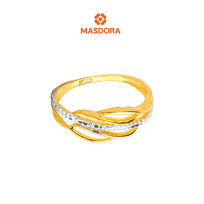 MASDORA 916 Gold Ring Rings Cincin Emas ~ Duotone Spiral Interlace (EMAS 916/22K)