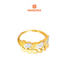 MASDORA 916 Gold Ring Rings Cincin Emas ~ Duotone Aligned Leafy (EMAS 916/22K)