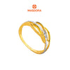 MASDORA 916 Gold Ring Rings Cincin Emas ~ Duotone Spiral Interlace (EMAS 916/22K)