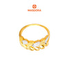 MASDORA 916 Gold Ring Rings Cincin Emas ~ Duotone Aligned Leafy (EMAS 916/22K)