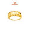 MASDORA 916 Gold Ring Rings Cincin Emas ~ Duotone Aligned Leafy (EMAS 916/22K)