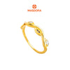 MASDORA 916 Gold Ring Rings Cincin Emas ~ Duotone Veined Leafy (EMAS 916/22K)