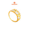 MASDORA 916 Gold Ring Rings Cincin Emas ~ Duotone Aligned Leafy (EMAS 916/22K)