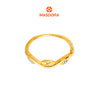 MASDORA 916 Gold Ring Rings Cincin Emas ~ Duotone Veined Leafy (EMAS 916/22K)