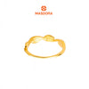 MASDORA 916 Gold Ring Rings Cincin Emas ~ Duotone Veined Leafy (EMAS 916/22K)