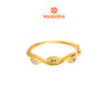 MASDORA 916 Gold Ring Rings Cincin Emas ~ Duotone Veined Leafy (EMAS 916/22K)