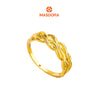 MASDORA 916 Gold Ring Rings Cincin Emas ~ HG Half Double Ripple (EMAS 916/22K)