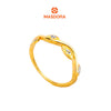 MASDORA 916 Gold Ring Rings Cincin Emas ~ Duotone Veined Leafy (EMAS 916/22K)