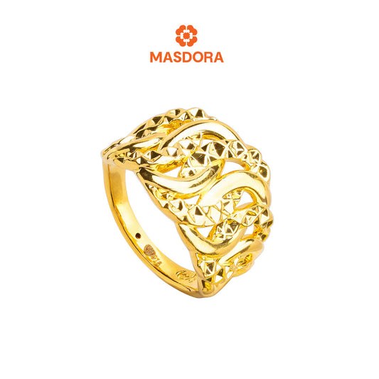 MASDORA 916 Gold Ring Rings Cincin Emas ~ HG Golden Crescent Cutting (EMAS 916/22K)