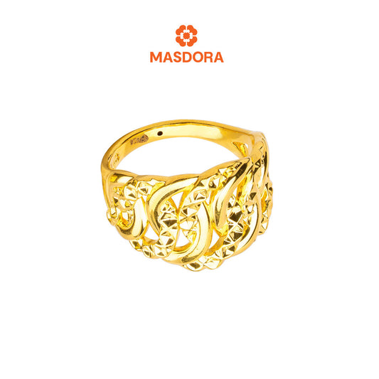 MASDORA 916 Gold Ring Rings Cincin Emas ~ HG Golden Crescent Cutting (EMAS 916/22K)