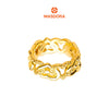 MASDORA 916 Gold Ring Rings Cincin Emas ~ HG Upside Down Interlaced Sincero (EMAS 916/22K)