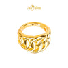 MASDORA 916 Gold Ring Rings Cincin Emas ~ HG Golden Plain Crescent (EMAS 916/22K)
