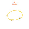 MASDORA 916 Gold Bracelet Rantai Tangan Emas ~ Duotone Daisy 3 Flower (EMAS 916/22K)