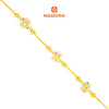 MASDORA 916 Gold Bracelet Rantai Tangan Emas ~ Duotone Daisy 3 Flower (EMAS 916/22K)