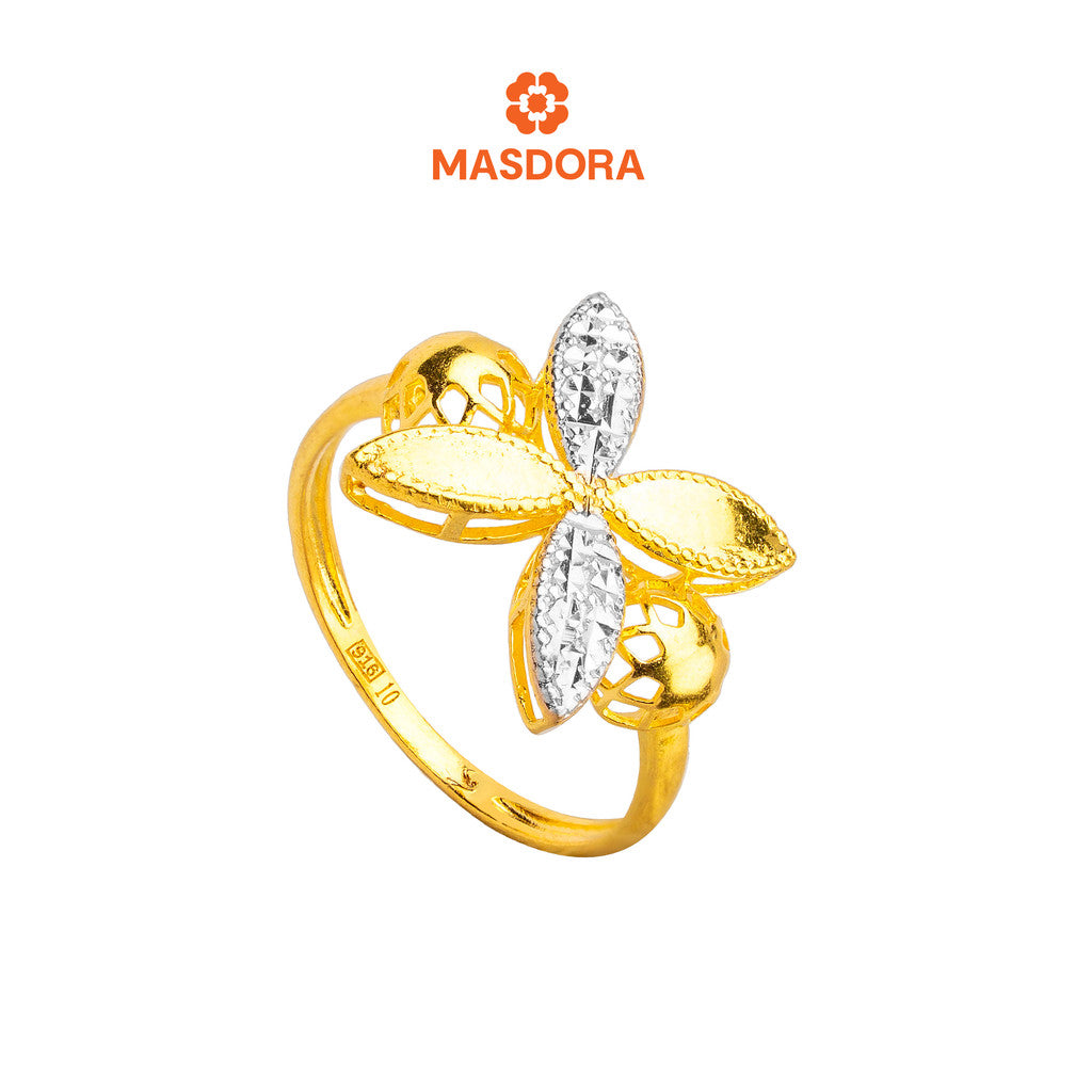 MASDORA 916 Gold Ring Rings Cincin Emas ~ Duotone Marissa (EMAS 916/22K)